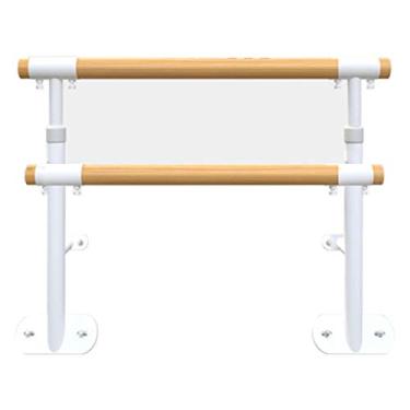 Imagem de Barra de balé, montada na parede, bengala de dança ajustável com suporte para tripé bastões de dança profissionais para exercícios de alongamento (B 1,5 m)