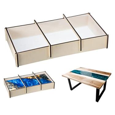 Imagem de HARFINGTON Tabuleiro de charcutaria de 61 cm bandeja de molde de silicone de resina molde epóxi tábua de corte mesa de centro para arte DIY decoração de casa (retângulo)