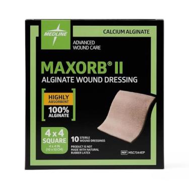 Imagem de Curad Maxorb II Alginate Dressings, 4" x 4" - 10 Count Box