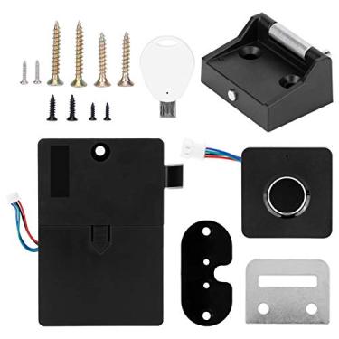 Imagem de Fechadura de impressão digital eletrônica fechaduras de porta de armário arquivo kit de fechadura de armário de substituição fechadura de gaveta para armários adequado para home office