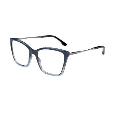Imagem de Armação De Óculos Colcci Gabi C6189kce55 Azul Translúcido Degradê, Azu