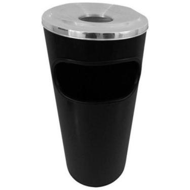 Imagem de Lixeira Cinzeiro Pintura Epóxi Aro E Bandeja Em Alumínio 22L - JSN