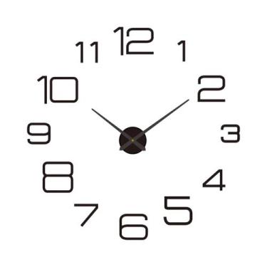 Imagem de Relógio de Parede Moderno 3D DIY - Quartzo, Acrílico e Espelho - Decor