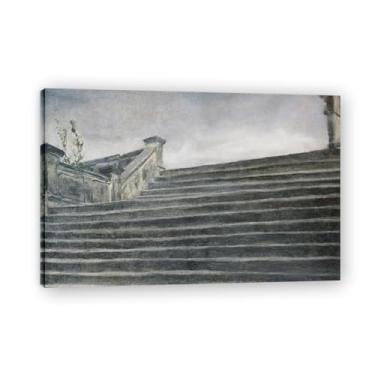 Imagem de Estudo de escadas impressões abstratas em tela arte de parede famosas pinturas a óleo reprodução de arte paisagem imagem para sala de estar decoração de casa 80 x 120 cm