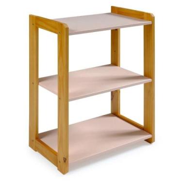 Imagem de Estante para Livros 75cm x 54cm Infantil Rosa - Irmãos Hinke