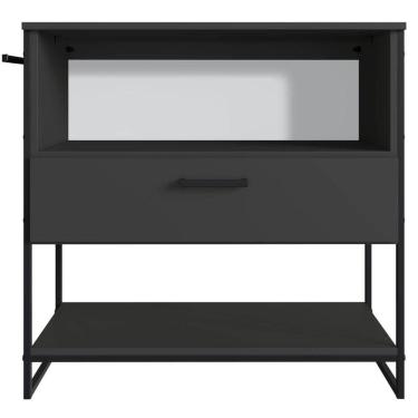 Imagem de Gabinete para Banheiro 80x37x79cm Preto Grafite Placa e Ponto P1028