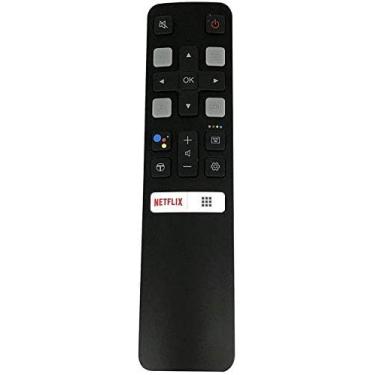 Imagem de Controle remoto de substituição universal para controle remoto TCL-Android-TV, novo RC802V atualizado para Smart TVs TCL (nove pontos)