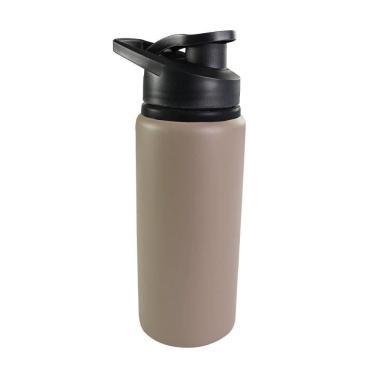 Imagem de Garrafa Squeeze De Alumínio 600ml Com Alça - Bege