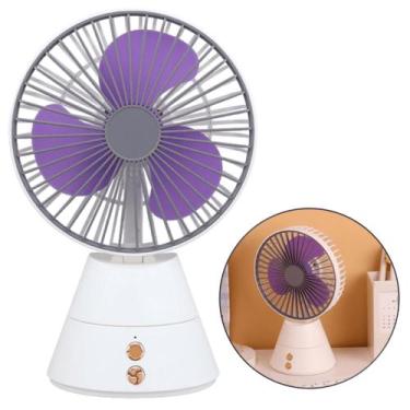 Imagem de Mini Ventilador Recarregável para Escritório com 3 Velocidades e Carre