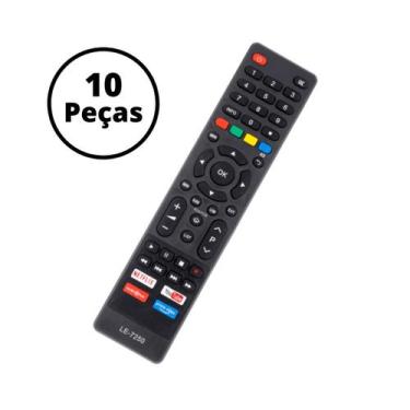 Imagem de Kit 10 Controle Remoto Compatível com Philco Smart Tv Ptv32g - FBG