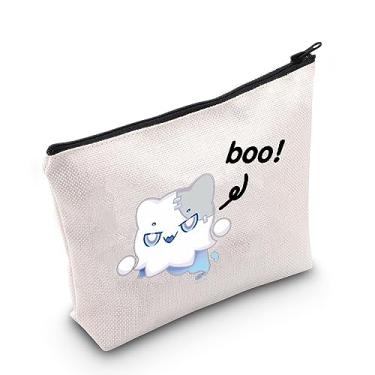 Imagem de MNIGIU Bolsa de cosméticos fantasma fofa Honkai Star Rail Gift Funny Wubbaboo Bag Halloween Ghost Gift Anime Game Lover Gift, Boo