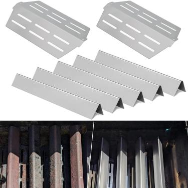 Imagem de Tombili Peças de reposição de defletores de calor para churrasqueiras Weber Genesis 300 Series E310 E320 E330 EP310 EP320 EP330 S310 S330, kit de reparo de placa térmica de 44,5 cm Weber 7620 7622