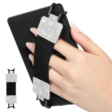Imagem de MoKo Alça de mão de segurança para tablet Kindle eReaderFire de 6 a 8 polegadas, Kindle/Kobo/Voyaga/Lenovo/Sony Kindle E-Book Tablet, alça de mão versátil e elástica, suporte leve para o dedo, cinto
