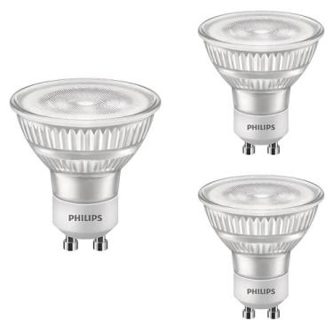 Imagem de 3 Lâmpadas Led Bivolt 4.8w Philips Dicroica Luz Quente Gu10