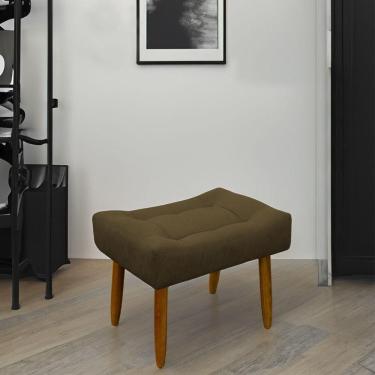 Imagem de Puff Decorativo Quarto E Sala De Estar Suede Light Herrero Cor:marrom Claro