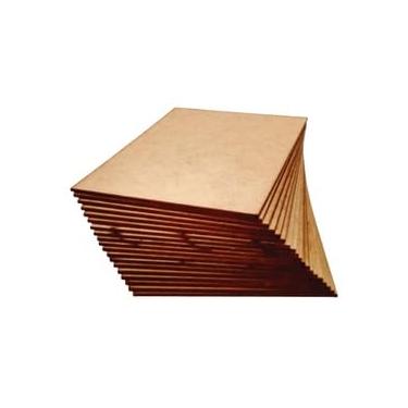 Imagem de Placa chapa em mdf cru 19x28cm 3mm corte a laser, A4, quadros