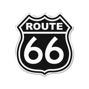 Imagem de Adesivo Decorativo Em Relevo Fácil Aplicação Route 66 Cor Branco