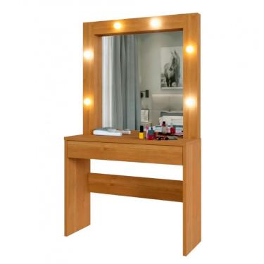 Imagem de Penteadeira Com Espelho Romance Mavaular Naturalle