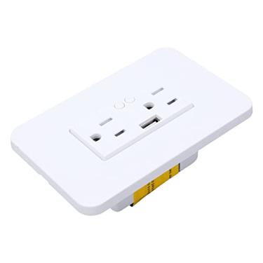 Imagem de WiFi Smart Wall Socket Voice Control Timer Setting Power Outlet AC110 ‑ 125V para Uso Home Office