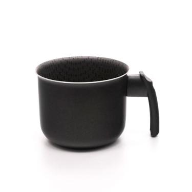 Imagem de Fervedor Leiteira Santorini 14cm Preto em Alumínio Antiaderente com Alça Antitérmica de Baquelite para Leite, Café, Bebidas Quentes - Meridional