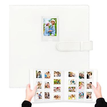 Imagem de Ruibytree Álbum De Fotos Com 640 Bolsos Para Câmeras Fujifilm Instax Mini 12, 11, 99, 40, 9, 8+, Liplay, Polaroid Snap/Pic-300/Z2300/Socialmatic E Impressora Zip Instant (Branco)