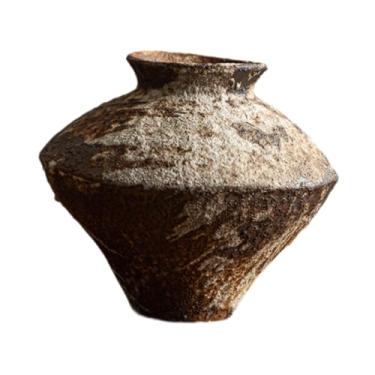 Imagem de WeiLaiKeQi Vaso de cerâmica decorativo, presente de aniversário, enfeite de mesa, vaso de flores, arranjo de flores para banheiro, sala de fazenda, Altura 17cm