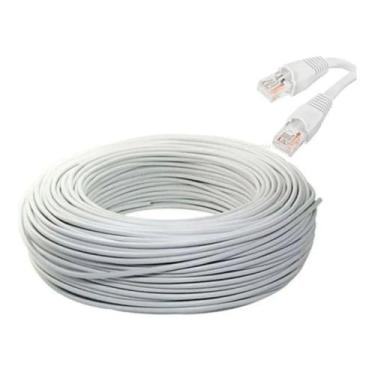 Imagem de Cabo de rede / Internet 50 metros branco Profissional -- RJ45 -- Monta