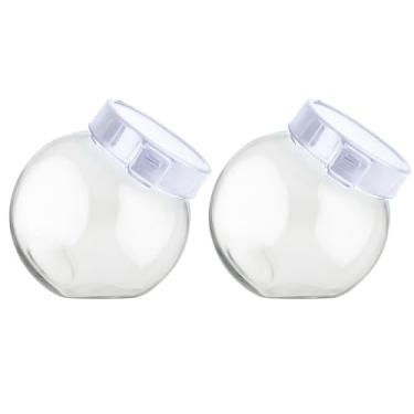 Imagem de Kit 2 Pote Baleiro Plastico Tampa Abre Fácil 1450ml Multiuso Mantimentos (Branco)