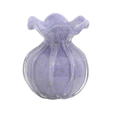 Imagem de Ｂｅｓｇａ Vaso de vidro para flores, arranjo de flores, enfeite de mesa, vaso decorativo, peça central de mesa para armário de TV, prateleira, mesa, sala de, Roxo