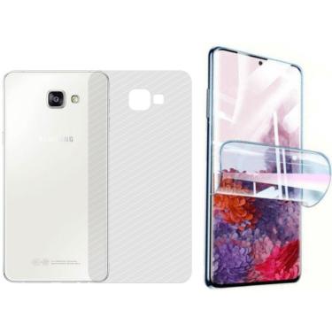 Imagem de Película Hidrogel + Adesivo Fibra De Carbono Para Samsung Galaxy A9 - Transparente