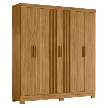 Imagem de Roupeiro Ripado 6 Portas Cairo Freijó