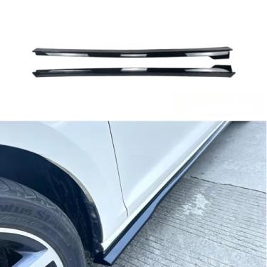 Imagem de Para Golf MK7 7.5 TCR saia lateral do carro spoiler extensão divisor difusor protetor para Golf MK7 7.5 TCR 2013-2019 kit de carroceria (preto brilhante)