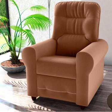 Imagem de Poltrona Reclinável para Descanso Guaíra Veludo Cobre - CASA H