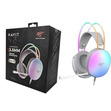 Imagem de Headset Gamer Havit Gamenote H2037d Rgb Branco
