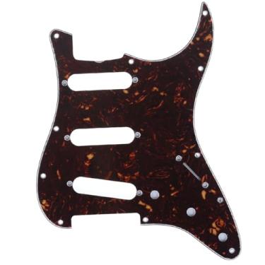 Imagem de Musiclily Pro 11 Furos 60s Estilo Vintage Escudo SSS Pickguard Strato para Guitarra Americanaa Stratocaster 64, 4 Camadas Tortoise Shell