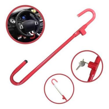 Imagem de Trava Carneiro Antifurto Pedal Volante Em Aço Para Carro - Importway