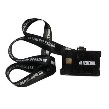 Imagem de Suporte para crachá/cartão com cordão - IDFEDERAL