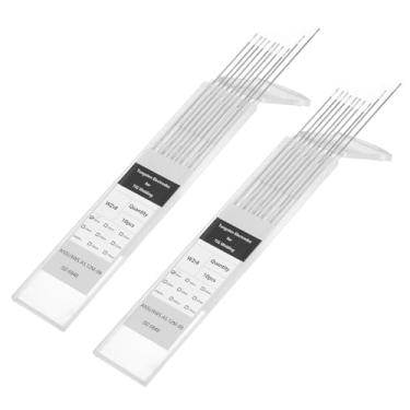 Imagem de HARFINGTON 20 peças de eletrodos de tungstênio para soldagem TIG, 0,1 cm x 17,8 cm, 0,7-0,9% zircônio para soldagem de aço inoxidável, liga de alumínio e magnésio, fabricação de automóveis