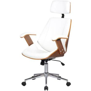Imagem de Cadeira Office Lisboa PU Branco Base Cromada - 34443 - Sun House