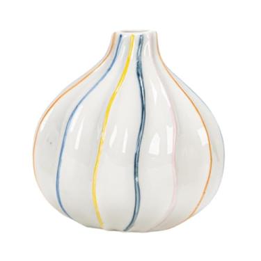 Imagem de Bothyi Vaso de cerâmica branca, arranjo floral, vaso de plantas, suporte para flores secas para mesa de centro, escritório, festa, decoração de casamento, Boca Pontuda