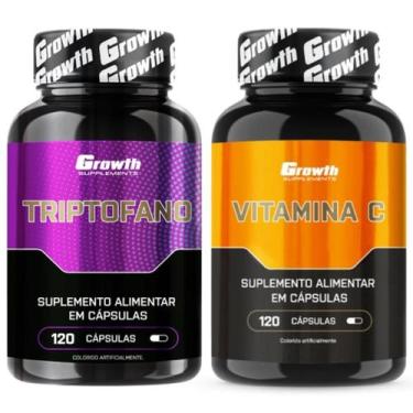 Imagem de Triptofano 120 Caps + Vitamina C 120 Caps Growth Supplements