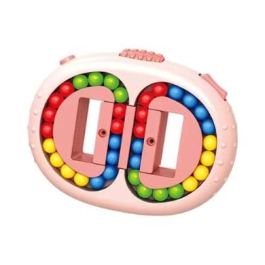 Imagem de Cubo Mágico Giratório De Feijões, Brinquedo Anti-Stress Com Contas Gir