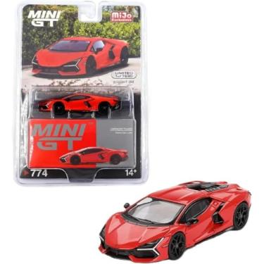 Imagem de Diecast Model Car Compatible with Mini GT 1:64 Lamborghini Revuelto Arancio Dac Lucido Limited Edition MGT00774