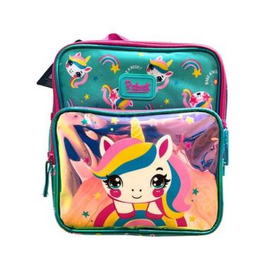 Imagem de Lancheira Escolar Térmica Unicórnio Arco Iris Rku5004L Verde - Mundi
