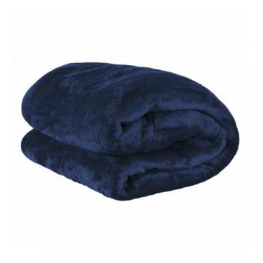 Imagem de Cobertor Soft Microfibra Solteiro Azul Escuro - SLC