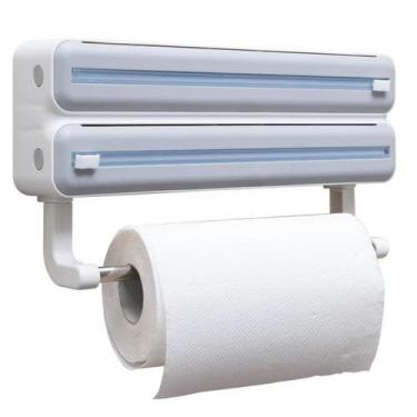 Imagem de Dispenser Porta Papel Toalha Aluminio 3 Em 1 Novo Design - MRS, Cinza