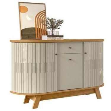 Imagem de Aparador Para Sala Buffet Monza Cumaru Opala  Madetec - MADETEC MOVEIS