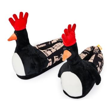 Imagem de Coddies Pantufas Feathers McGraw Wallace & Gromit – Chinelos de pelúcia pinguim – Presente de Natal Aardman – Chinelos divertidos para homens, mulheres e crianças, Penas, 6-9.5 Women/4-7.5 Men