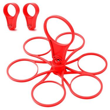 Imagem de Pacote com 2 transportadores/suportes dobráveis para 6 xícaras | Café para viagem, refrigerantes, cerveja, resistente e reutilizável para festivais, esportes e shows | Conveniência de bolso (pacote