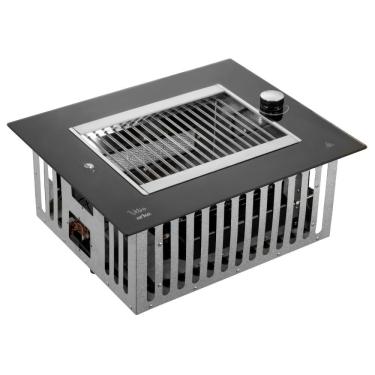 Imagem de Churrasqueira a Gás de Embutir 2 Espetos Arke Vetro GLP Preto/Inox